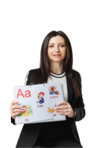 Наш спеціаліст з букварем в руках